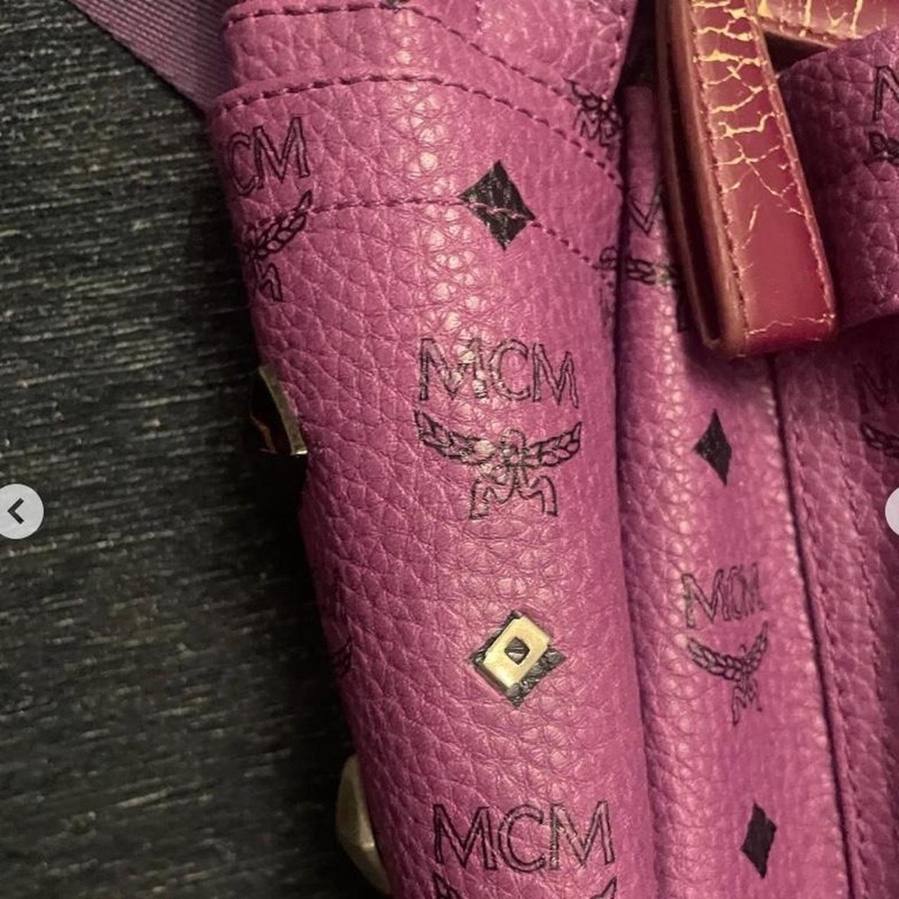 Mcm Lavender Studded Backpack - image 3